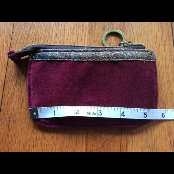 Lucky Brand🍀Velvet Applique Heart Coin Purse. - Picture 6 of 13